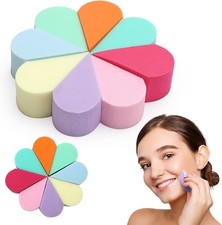 Face Paint Sponges, 8 Pcs Soft Petal Shape Reusable Puffs Mini Mixed Color... 