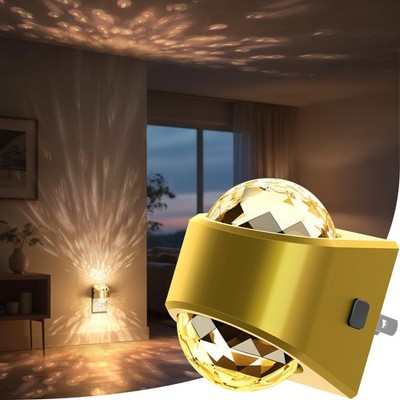 Night Light, Gold Night Lights Plug into Wall, LED Projector Night Light, Sof...