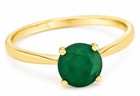 GENUINE 1.04 Cts EMERALD SOLITAIRE RING SOLID 10K YELLOW GOLD - Free Certificate — photo 5