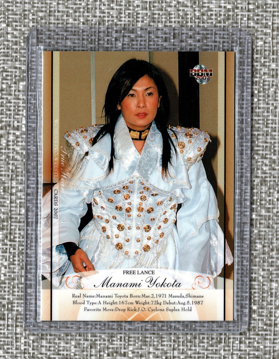 2007 BBM True Heart Card 62 Manami Toyota AJW Flying Angel Legend Super Rare