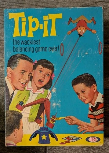 Vintage 1965 Ideal Toys Tip-It Game The Wackiest Balancing Game Ever Complete
