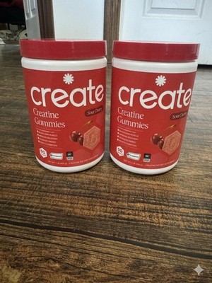 ( FREE SHIPPING) Create Creatine Gummies Sour Cherry 180 Count (2 pack)