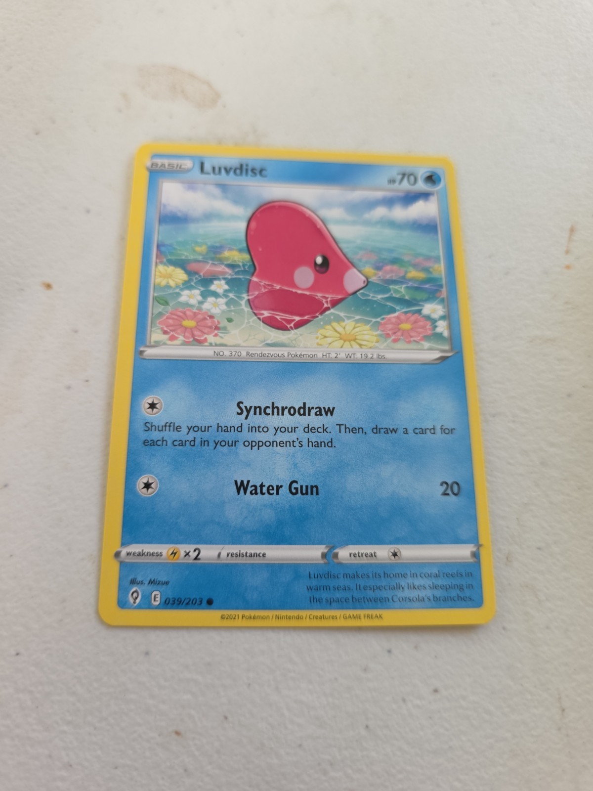 Luvdisc - SWSH07: Evolving Skies - SWSH07 - 39/203 - Pokemon