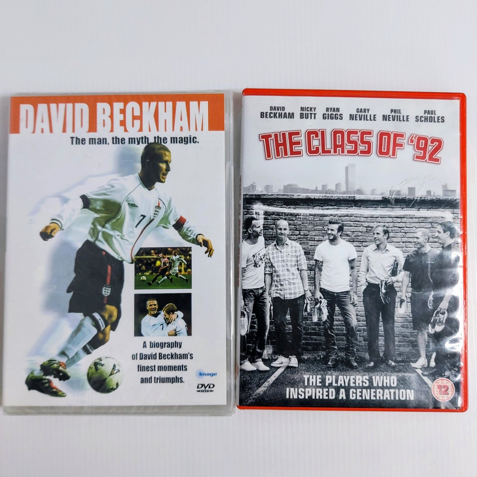 David Beckham DVD 2001 Biography & The Class of '92 DVD 2013 Man Utd Football