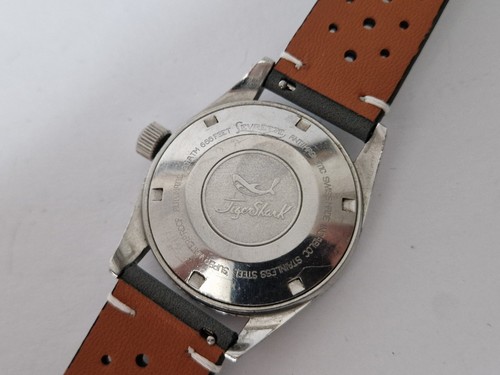 LEVRETTE Automatic Tiger Shark 500 -Date -Silverd Dial -Diver -20 ATM-666 Fet. - Picture 8 of 13