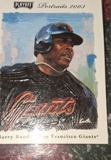 2003 Playoff Portraits - Barry Bonds #29 Bronze Combo Materials /50 (MEM)