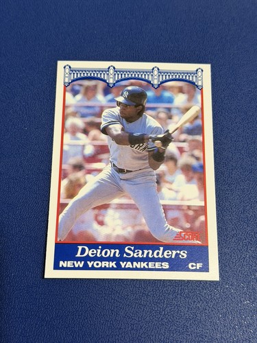 Deion Sanders #22 1990 Score NatWest Yankees card