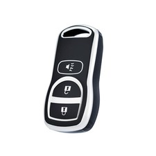 CHATYYD Key Fob Cover for Nissan,Soft TPU Car Compatible with Black