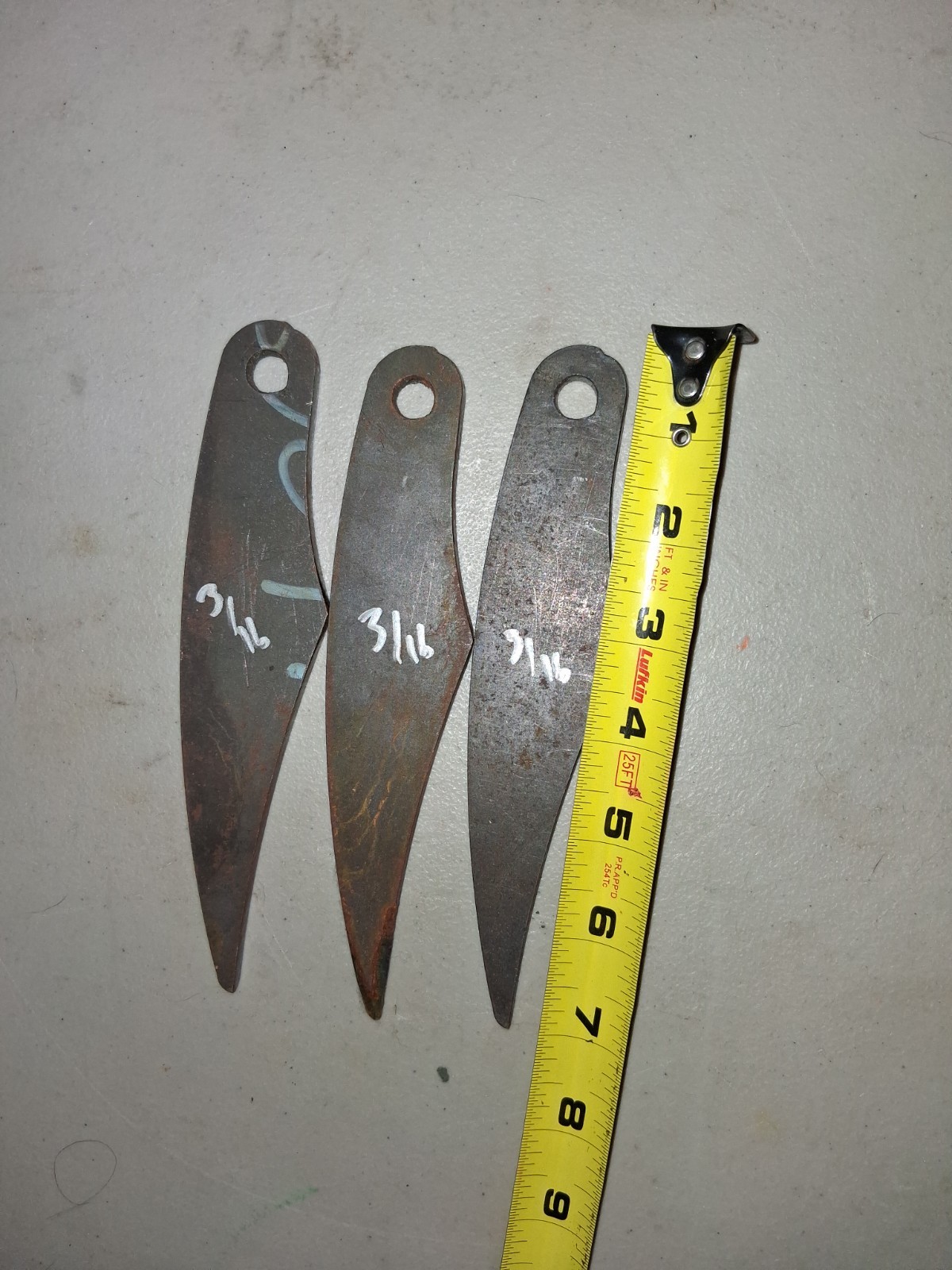 DIY Knife Making Blade 3 Pack 1.5x7x3/16 Inch 