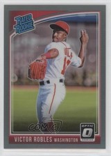 2018 Panini Donruss Optic Rated Rookie Black Prizm 6/25 Victor Robles #42 s1i