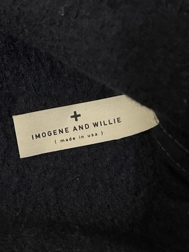 Imogene + Willie CPO Overshirt Small Black Shacket Shirt Jacket 100% Wool image 3
