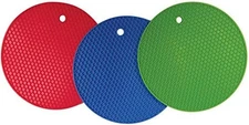 Better Kitchen Products Set of 3, Large Silicone Pot Holders, Hot Pads, Trivets,