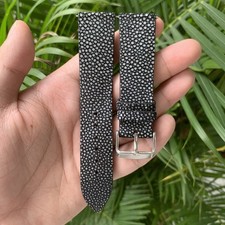 16mm/14mm Black Quick Release Stingray Watch Strap