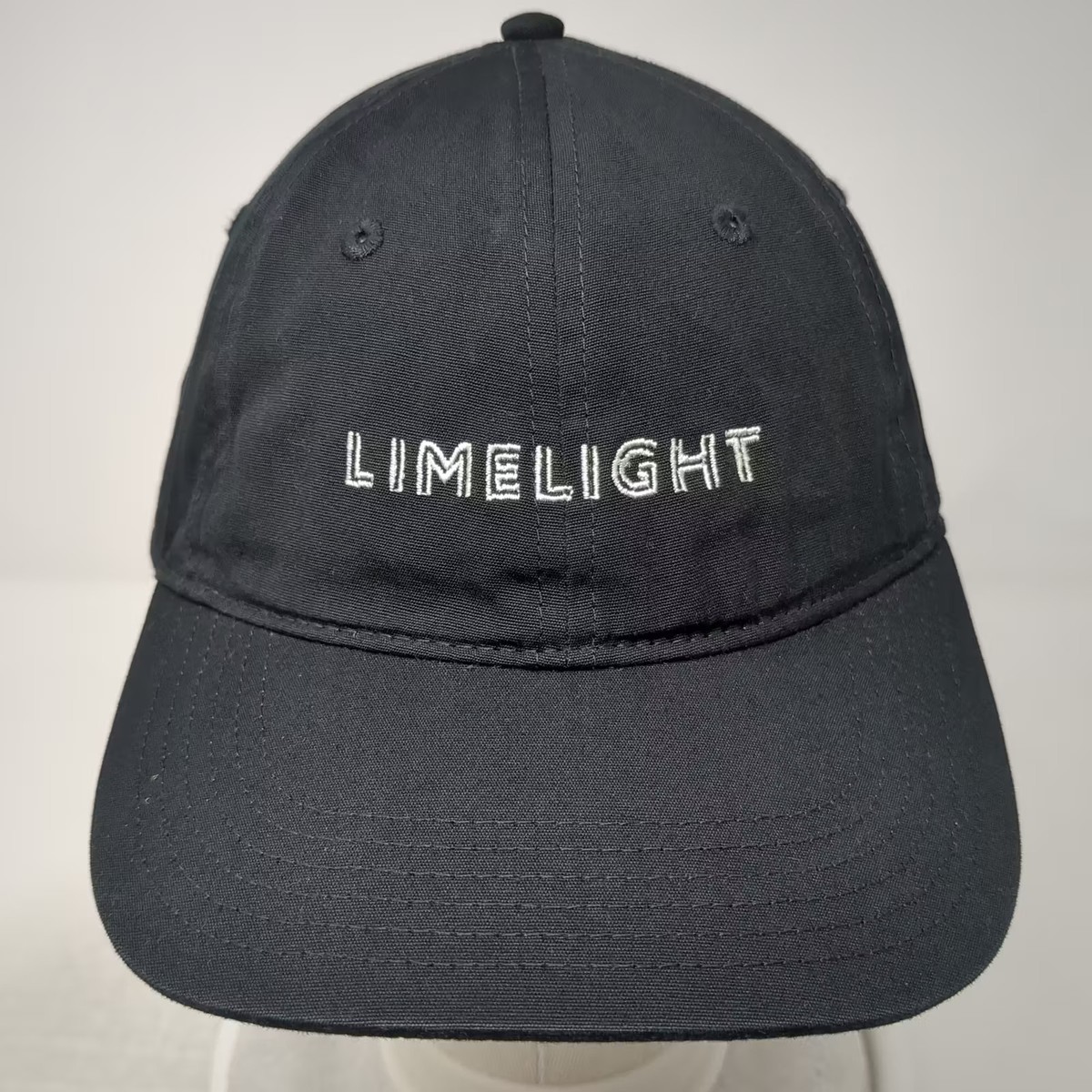 AS Colour Limelight Baseball Cap Black White OS Embroidered Hat Slideback View 2