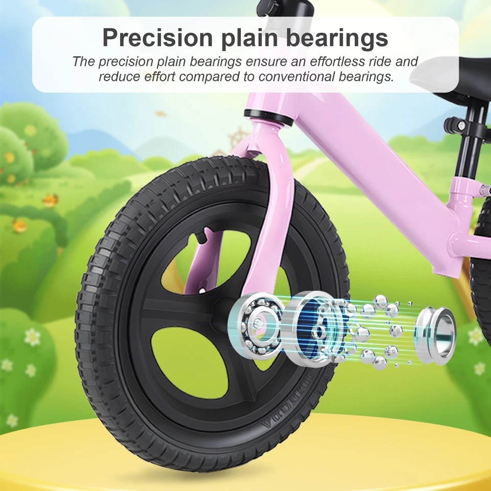 Laufrad Kinder Fahrrad bis 30kg 12 Zoll EVA Schaumräder Kohlenstoff Stahl ab 2-5 - Bild 4 von 4