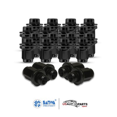 20 Pcs Black 47mm Extend Lug Nut with washer 14x1.5 21 HEX For Factory Wheel