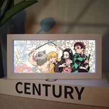 NOWY Zabójca demonów: Kimetsu no Yaiba Anime Lampa 3D Oświetlenie domu Ornament Prezent