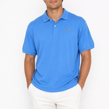 Lacoste Polo Shirt Mens 8 Blue Cotton Classic Fit Golf Performance Short Sleeve