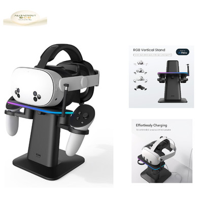 KIWI Design Ladestation Meta Quest 3S 3 2 Pro RGB Licht 16 Farben