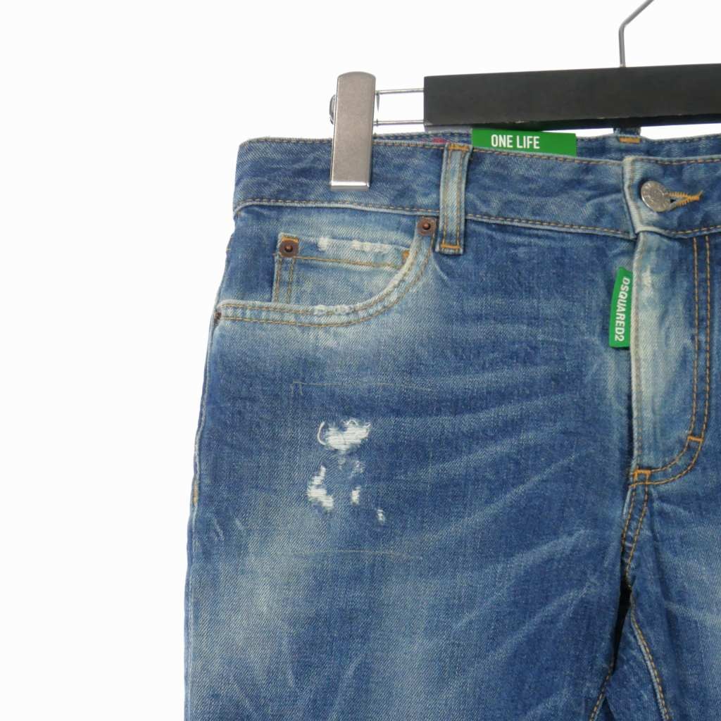 Dsquared2 22Ss Damaged Fabricate Denim Pants Jeans 38 Indigo Dsquared2 22Ss Damaged Fabricate Denim Pants Jeans 38 Indigo