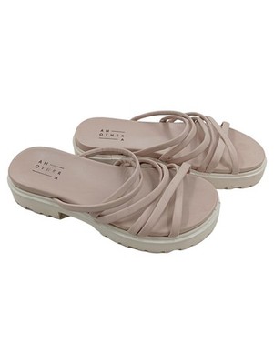 Another A Plateausandalen Damen Gr. 39 Beige Riemchen Sandalen Leder