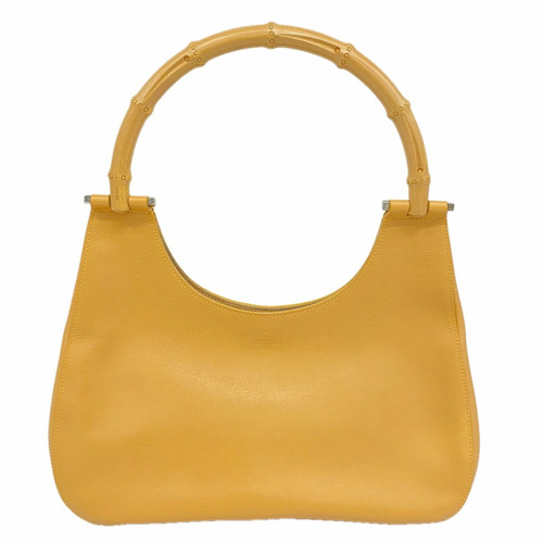 Gucci Bamboo Handbag 001 3739 Leather Beige Women's GZl1j525