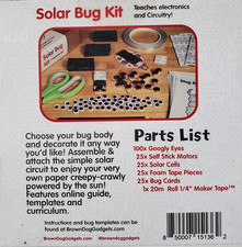 Solar Bug Kit Classroom Set Solar-Powered Bugs that Creep and Crawl NEW- SEALED