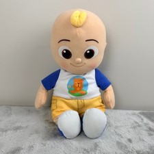 CoComelon JJ Bedtime Plush Doll Blue Shirt Yellow Shorts Musical Toy 2022