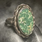Vintage Navajo Sterling Silver Turquoise Ring Size 5.75