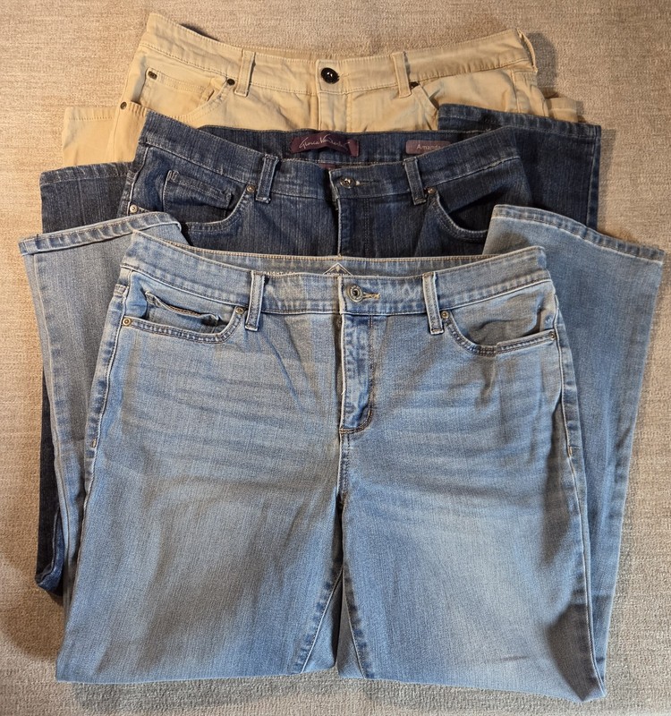 Lot of 3 Pair Women's Pants Jeans size 14 Petite Regular Excellent Condition!