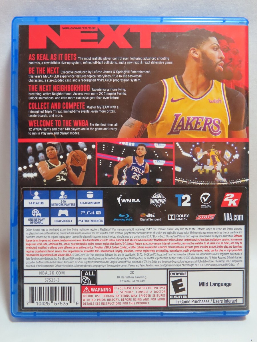 PS4 PlayStation (Anthony Davis) NBA 2K20 with Case Insert