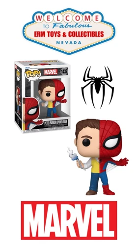 Funko Pop! Marvel: Peter Parker/Spider-Man (Split) With EcoTEK Pop Protector