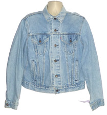 Vintage Levis Men's Lined Denim Trucker Jacket Size: 46L 71506 0214 Made in USA