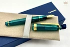 SAILOR LIMITED EDITION PROFESSIONAL GEAR SLIM BLUE GREEN NEBULA FOUNTAIN PEN !!!