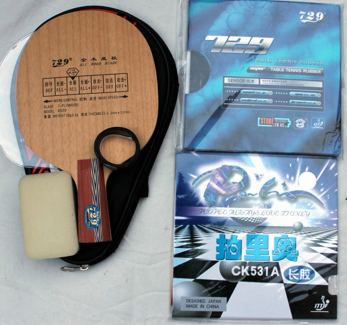 Penhold Allround Full-wood Long-Pips + Pips-in Custom Table Tennis Bat  Melbourne | eBay UK