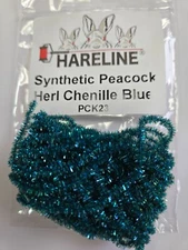 Hareline  Synthetic Peacock Herl Chenille   color # PCK23   Blue