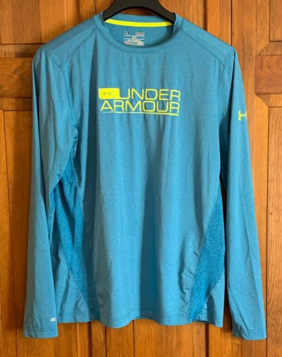 Men's Under Armour ISO-CHILL L/S Blue Pullover Shirt Tag Size M Loose heatgear - Picture 1 of 6