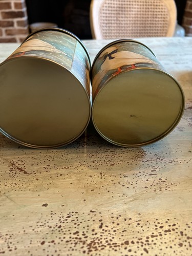 Vintage Canister Set - Nesting Kitchen Tins - Kitchen Metal Containers - Picture 7 of 11