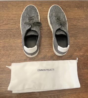 Common Projects Achilles Gray Wool & Leather Low-Top Sneaker Size 40