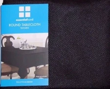 Essential Home Round TableCloth Textures 70" - Black