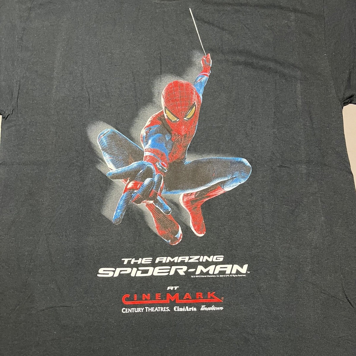 The Amazing Spiderman Movie Promo Andrew Garfield T Shirt Large | eBay