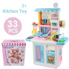 Food Cooking Kitchen Toy Kits With Sound Light For Children Girls Birthday Gift