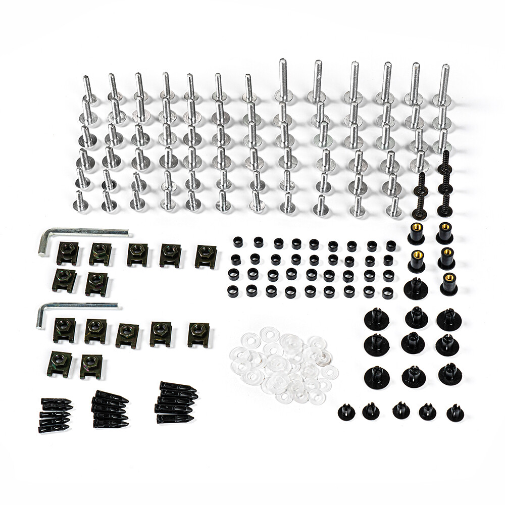 Julie 9番セット Silver Bolts Kit for Kawasaki ZX-9R ZX9R 1994 1995 1996 1997