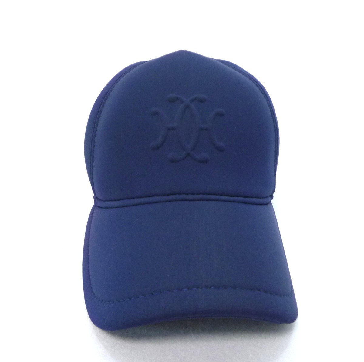 Authentic HERMES Logo Cap Size 56cm Hat Blue Nylon #36632758 Authentic HERMES Logo Cap Size 56cm Hat Blue Nylon #36632758