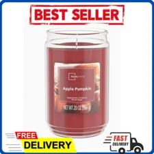 Apple Pumpkin Scented Single-Wick Large Glass Jar Candle 20 oz Candle Room Decor