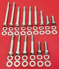 FORD WATER PUMP TIMING COVER BOLTS KIT STAINLESS HEX SET 1996-2001 5.0L 302 EFI