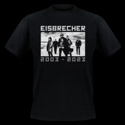 Vtg Eisbrecher Band Black Color Cotton Full Size Shirt BL763