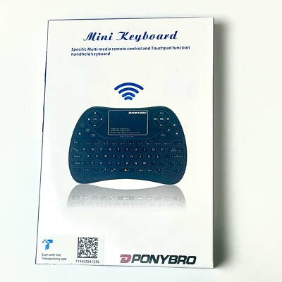 Backlit Mini Wireless Keyboard Touchpad Rechargeable for Smart TV PC Xbox