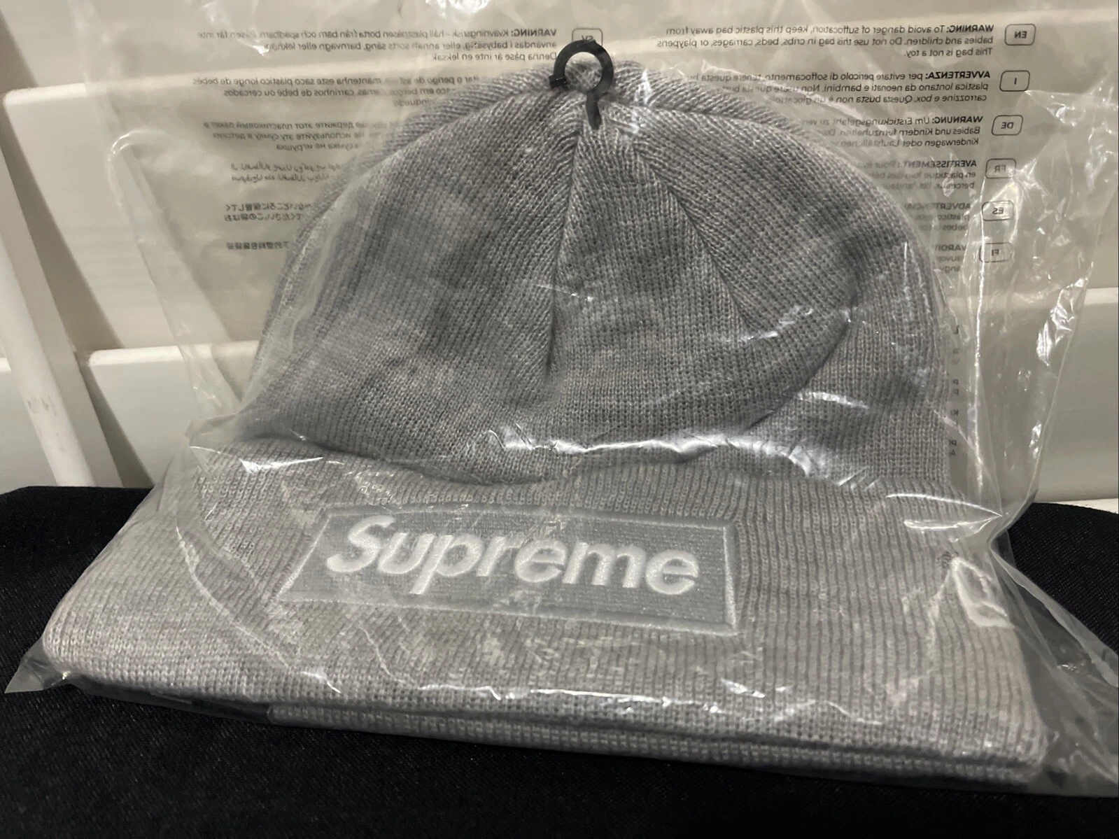 Supreme New Era Box Logo Beanie Gris Bruyère FW24 Supreme New York 2024 Neuf