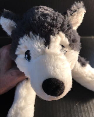 IKEA Livlig Siberian Husky Puppy Wolf Dog 10'' Plush Stuffed Animal Toy Realistic